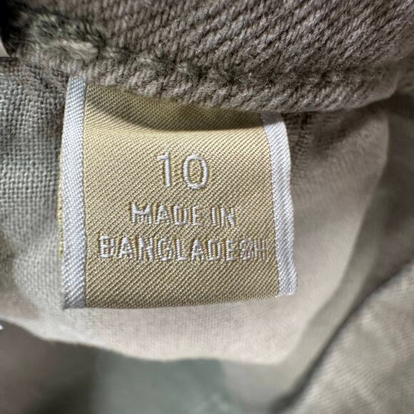 Michael Kors Chino Pants WMNS 10 Olive Green Straight Leg High Rise QS49055E9U - Picture 7 of 16